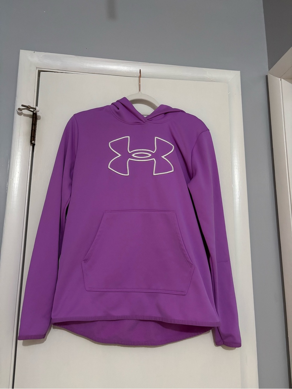 Under Armour Lilac Pullover Hoodie with White Logo